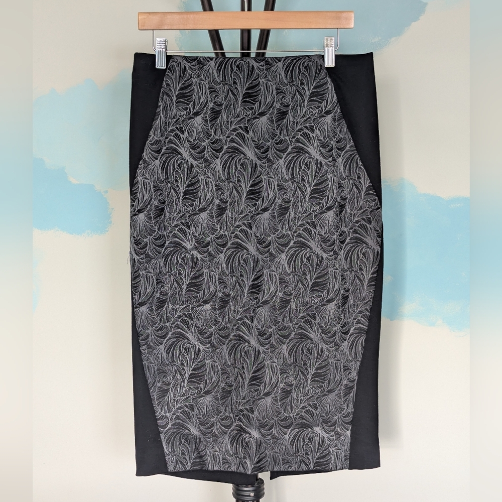 Lane Bryant black and green midi skirt -size 14